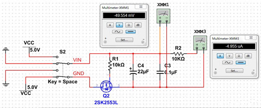 n溝道m(xù)os管開關(guān)電路
